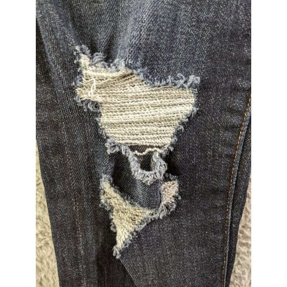Frame Denim Jeans Womens 27 Ali High Rise Skinny Blue Destroyed Kingland Rip - Picture 13 of 16